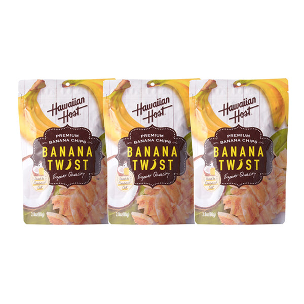 【セール商品】ハワイアンホースト バナナツイスト 80g 3袋セット
